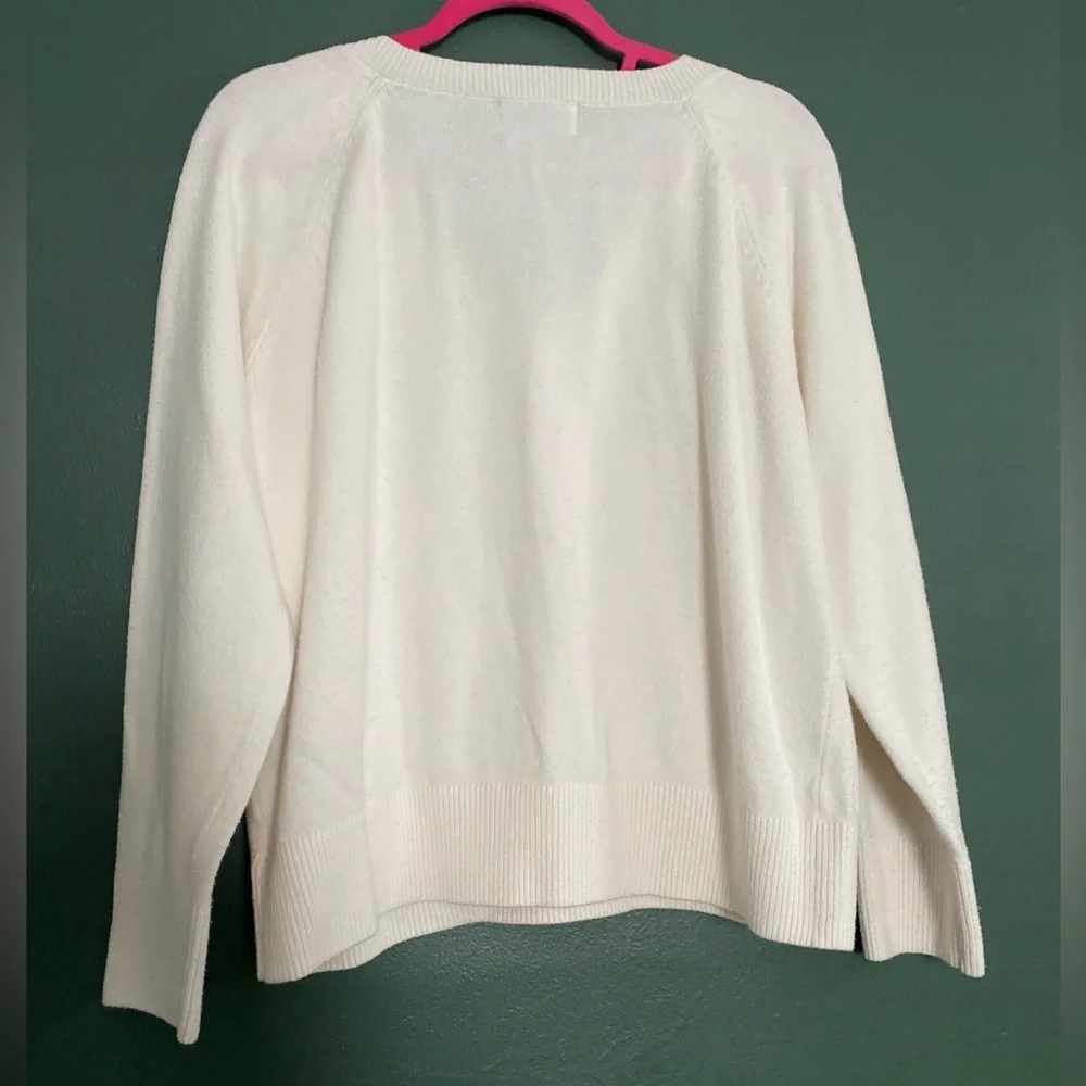 BUNDLE of (3) Old Navy Women's SoSoft V-Neck Sweaters Cream SeaGlass Black Med - Picture 5 of 16